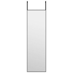 Berkfield Door Mirror Black 30X100 Cm Glass And Aluminium - thumbnail 2
