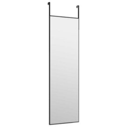 Berkfield Door Mirror Black 30X100 Cm Glass And Aluminium - thumbnail 3