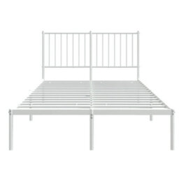 Berkfield Metal Bed Frame With Headboard White 120X200 Cm - thumbnail 5