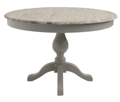 Statement Furniture Florence Large Dove Grey Pedestal Round Dining Table 120Cm - image 1