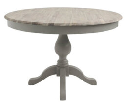 Statement Furniture Florence Large Dove Grey Pedestal Round Dining Table 120Cm