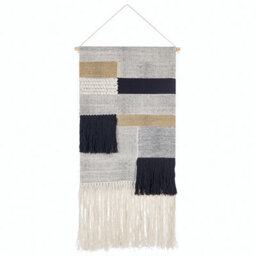 Beliani Fabric Wall Hanging Hangu Cotton 114 Cm Beige - thumbnail 1