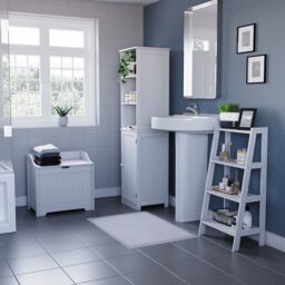 Lassic Hayle Tall Matt White Single Wall-Mounted Bathroom Cabinet (H)160Cm (W)40Cm - thumbnail 5