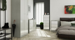 Taunton 4 Drawer Deep Chest In Black & White (Ready Assembled) - thumbnail 6