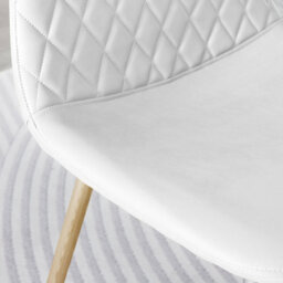 Furniturebox Uk Novara 100Cm Round Gold Leg Dining Table & 2 White Corona Gold Chairs - thumbnail 8