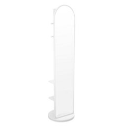 Living And Home Warm White Arched 360-Degree Rotating Full-Length Mirror, 40Cm Dia X 168Cm H - thumbnail 2