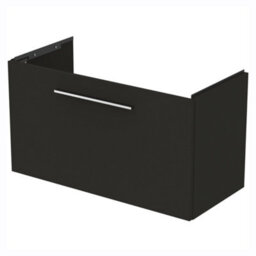 Ideal Standard I.life S Compact Matt Carbon Grey Wood Effect Wall-Mounted Bathroom Vanity Unit (H) 440mm (W) 800mm - thumbnail 1