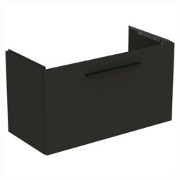 Ideal Standard I.life S Compact Matt Carbon Grey Wood Effect Wall-Mounted Bathroom Vanity Unit (H) 440mm (W) 800mm - thumbnail 3