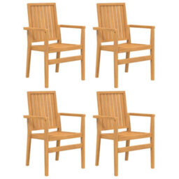 Berkfield 5 Piece Garden Dining Set Solid Wood Teak - thumbnail 3