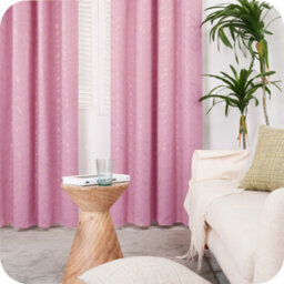 Deconovo Foil Printed Thermal Curtains Super Soft Ring Top Blackout Curtains For Bedroom 46 X 90 Inch Pink 2 Panels - thumbnail 3