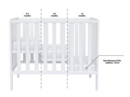 Love For Sleep Paris Space Saver Cot 100X50Cm With Microfiber Quilted Mattress - thumbnail 4