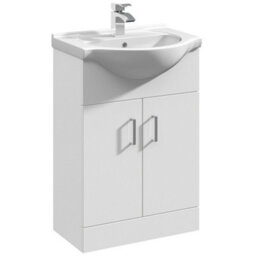 Bubly Bathrooms™ 550mm Vanity Unit & Basin Sink With 500mm Wc Back To Wall Toilet Furniture Set - thumbnail 2