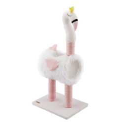 Living And Home Flamingo-Shaped Cat Scratching Board, Cat Bed, Multifunctional, With Interactive Toy Ball - thumbnail 3