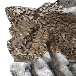 Textured Aluminium Decorative Tray Bowl Ornament And Home Accessory In Bronze Silver 44Cm Width - thumbnail 4