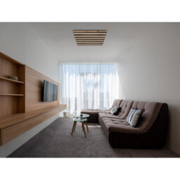 Luminosa Lighting Luminosa Hayden 45Cm Integrated Led Semi Flush Ceiling Light Matt Black Led 3000K - thumbnail 5