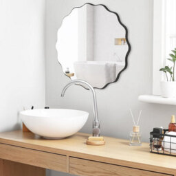 Irregular Wave Mirror 50 Cm Wall Mounted Bathroom Mirror, Large Decorative Irregular Wave Mirror For Bathroom, Washbasin, Living - thumbnail 4