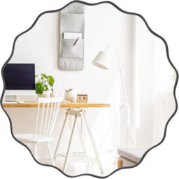 Irregular Wave Mirror 50 Cm Wall Mounted Bathroom Mirror, Large Decorative Irregular Wave Mirror For Bathroom, Washbasin, Living - thumbnail 6