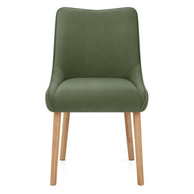 Atlantic Isabella Oak Dining Chair Green Fabric - image 1