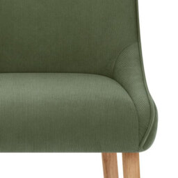 Atlantic Isabella Oak Dining Chair Green Fabric - thumbnail 3