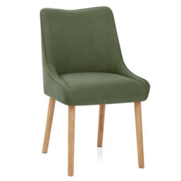 Atlantic Isabella Oak Dining Chair Green Fabric - thumbnail 2