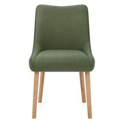 Atlantic Isabella Oak Dining Chair Green Fabric - thumbnail 1
