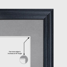 AK Frames 40X20Cm Black Classic Multi Photo Frame With Mid Grey Mount - Holds 3 Apertures (3X) 6X4 Photos - thumbnail 7