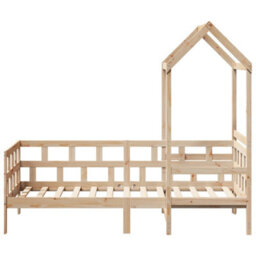 Berkfield Day Bed With Roof Without Mattress 80X200 Cm Solid Wood - thumbnail 4
