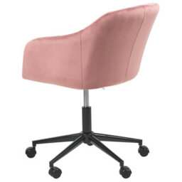 Beliani  Desk Chair Venice Velvet Pink - thumbnail 6