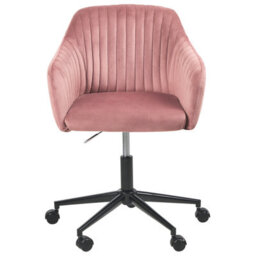 Beliani  Desk Chair Venice Velvet Pink - thumbnail 5