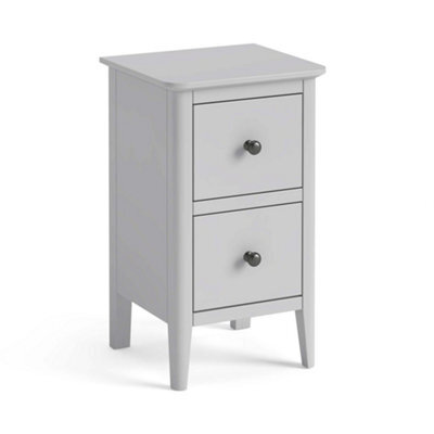 Elgin Grey Narrow Bedside Table Fully Assembled - By Roseland Furniture - image 1
