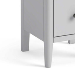 Elgin Grey Narrow Bedside Table Fully Assembled - By Roseland Furniture - thumbnail 5