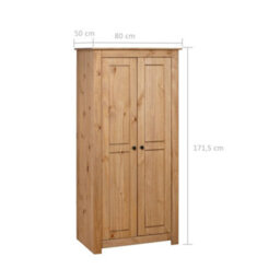 Vidaxl Wardrobe 80X50X171.5 Cm Solid Pine Panama Range - thumbnail 6