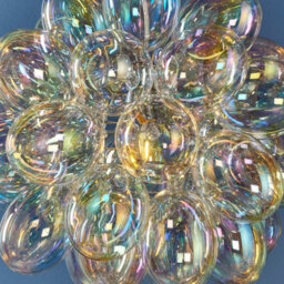 Anson Lighting Carlin Pendant Light Finished In Chrome Plate And Iridescent Glass - thumbnail 6