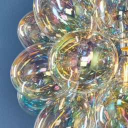Anson Lighting Carlin Pendant Light Finished In Chrome Plate And Iridescent Glass - thumbnail 5