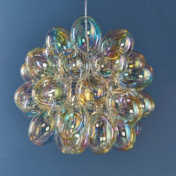 Anson Lighting Carlin Pendant Light Finished In Chrome Plate And Iridescent Glass - thumbnail 2