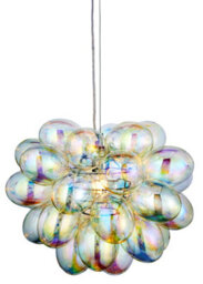 Anson Lighting Carlin Pendant Light Finished In Chrome Plate And Iridescent Glass - thumbnail 3