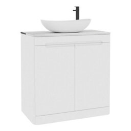 Royal Bathrooms Venice 800mm Gloss White Freestanding Bathroom Countertop Vanity Unit 2 Door With Cesar Basin - thumbnail 7