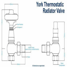 York Thermostatic Radiator Valves - Black Nickel - thumbnail 5