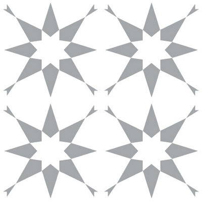 Stencil It Stellar Reusable Tile Stencil For Walls, Floors, Patio And Furniture 60Cm(L) 60Cm(W)