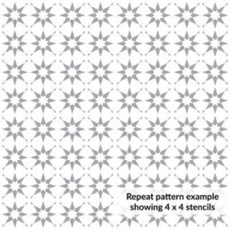 Stencil It Stellar Reusable Tile Stencil For Walls, Floors, Patio And Furniture 60Cm(L) 60Cm(W) - thumbnail 7