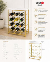 Spot On Dealz 4 Tier Wooden Wine Racks Free Standing Bottle Rack Table Stand - thumbnail 3