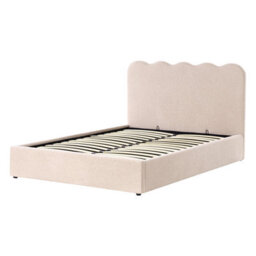 Beliani Ottoman Bed Boucle Nanterre 140 X 200 Cm (Eu Double) Beige - thumbnail 5