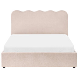 Beliani Ottoman Bed Boucle Nanterre 140 X 200 Cm (Eu Double) Beige - thumbnail 7
