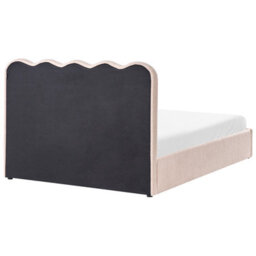 Beliani Ottoman Bed Boucle Nanterre 140 X 200 Cm (Eu Double) Beige - thumbnail 8