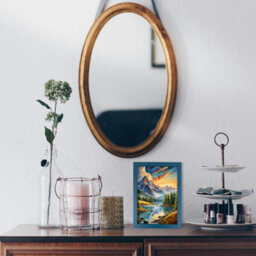 "AK Frames Sleek 9X6"" Navy Blue Thin Modern Picture Frame - Slim And Design For Posters, Prints And Photos - Elegant Wall Frame Decor" - thumbnail 3