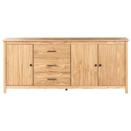 Wyld And Coco Pine Sideboard 3-Door 3-Drawer Light Brown 1900X400X800mm - thumbnail 1