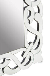 Orsina Ginny Wall Mirror, Silver, Glass, Wood - thumbnail 4