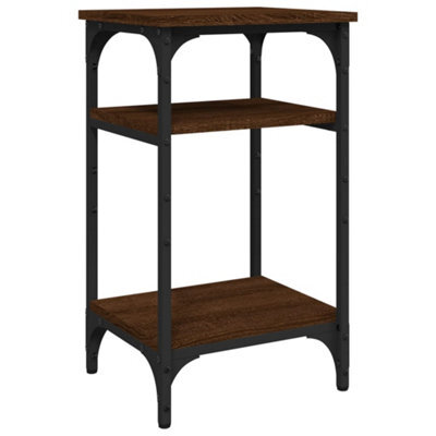 Berkfield Industrial Side Table Brown Oak 35X30X60 Cm Engineered Wood - image 1