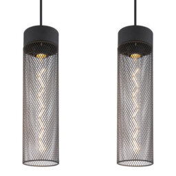Luminosa Lighting Luminosa Hans Bar Pendant Ceiling Light Matt Black 3X E27 - thumbnail 4