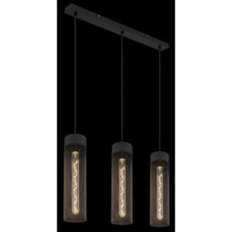 Luminosa Lighting Luminosa Hans Bar Pendant Ceiling Light Matt Black 3X E27 - thumbnail 5